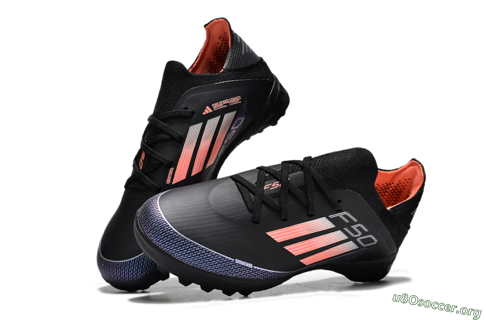 Adidas F50 Elite TF Football Shoes - Black/Pink/Blue 3