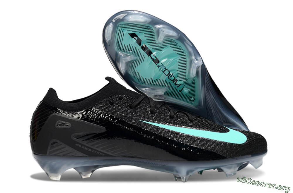 Nike Air Zoom Mercurial Vapor 16 Elite FG Football Boots - Black/Jade 2