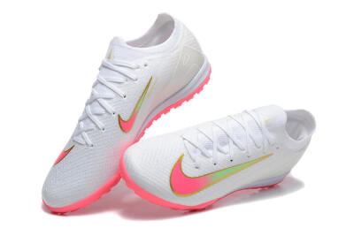 Nike Air Zoom Mercurial Vapor 16 Elite TF Football Shoes - White/Pink/Gold