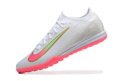 Nike Air Zoom Mercurial Vapor 16 Elite TF Football Shoes - White/Pink/Gold