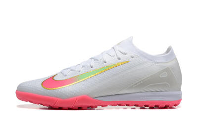 Nike Air Zoom Mercurial Vapor 16 Elite TF Football Shoes - White/Pink/Gold