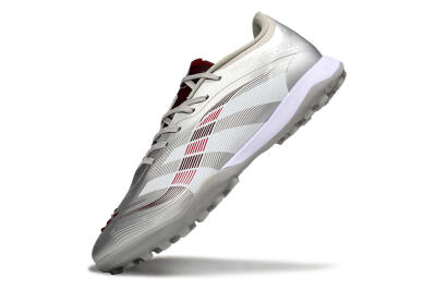 Adidas Predator 25 Elite TF Football Shoes - Silver/Red/White