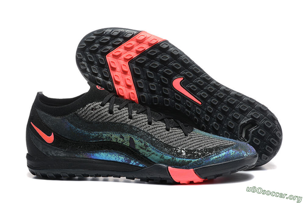 Nike Air Zoom Mercurial Vapor 16 Elite TF Football Shoes - Black/Grey/Pink 2