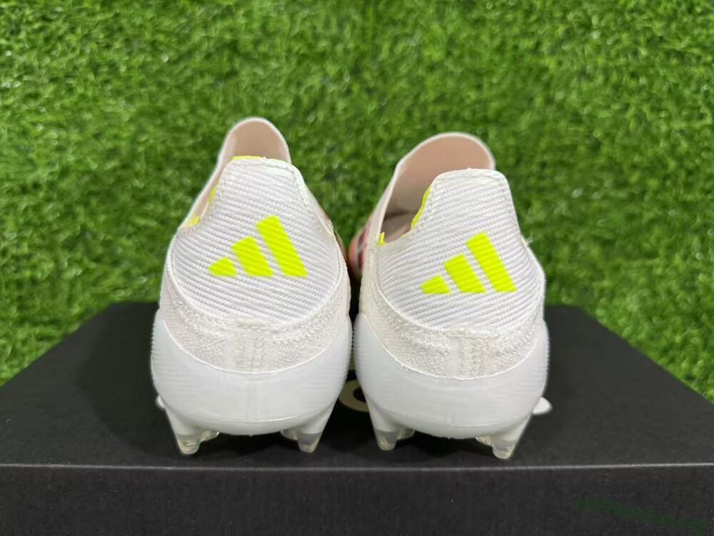 Adidas F50 Elite Laceless FG Football Boots - White/Red/Yellow