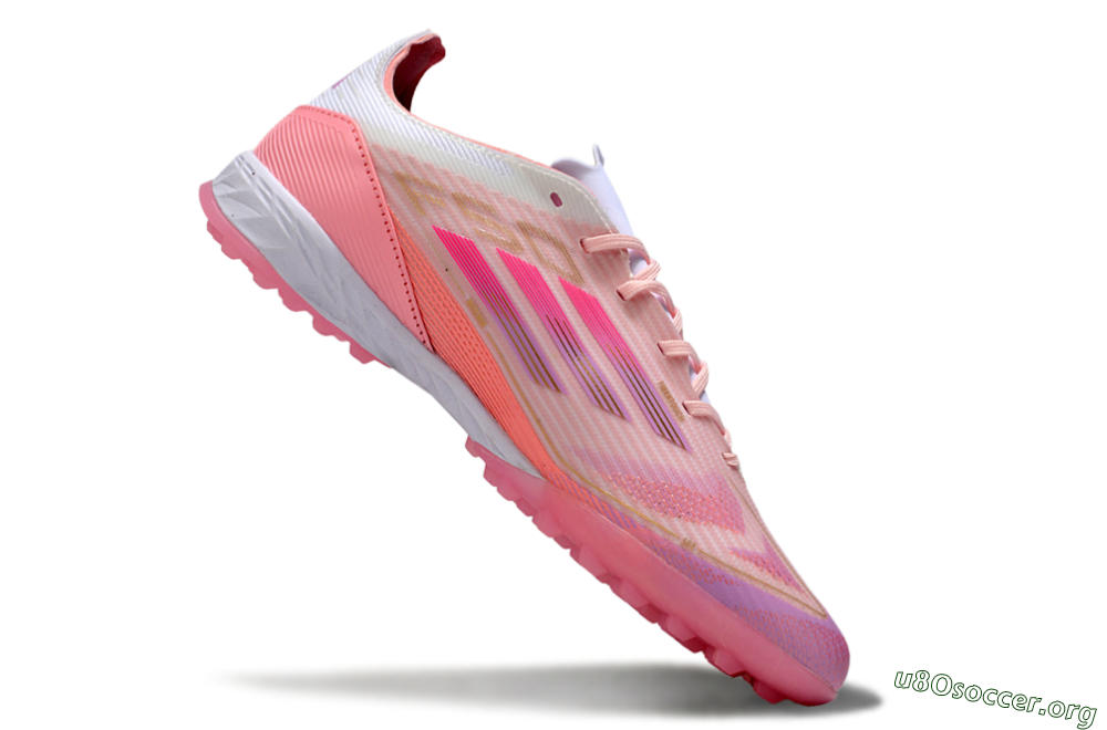 Adidas F50 Pro TF Football Shoes - Pink/Gold/White 5