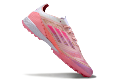 Adidas F50 Pro TF Football Shoes - Pink/Gold/White