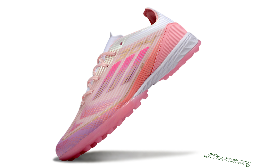Adidas F50 Pro TF Football Shoes - Pink/Gold/White 6