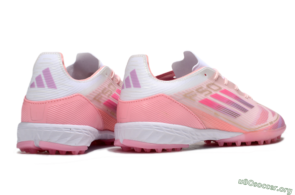 Adidas F50 Pro TF Football Shoes - Pink/Gold/White 7