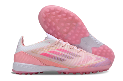 Adidas F50 Pro TF Football Shoes - Pink/Gold/White