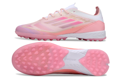 Adidas F50 Pro TF Football Shoes - Pink/Gold/White