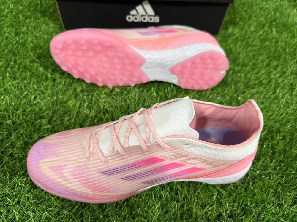 Adidas F50 Pro TF Football Shoes - Pink/Gold/White