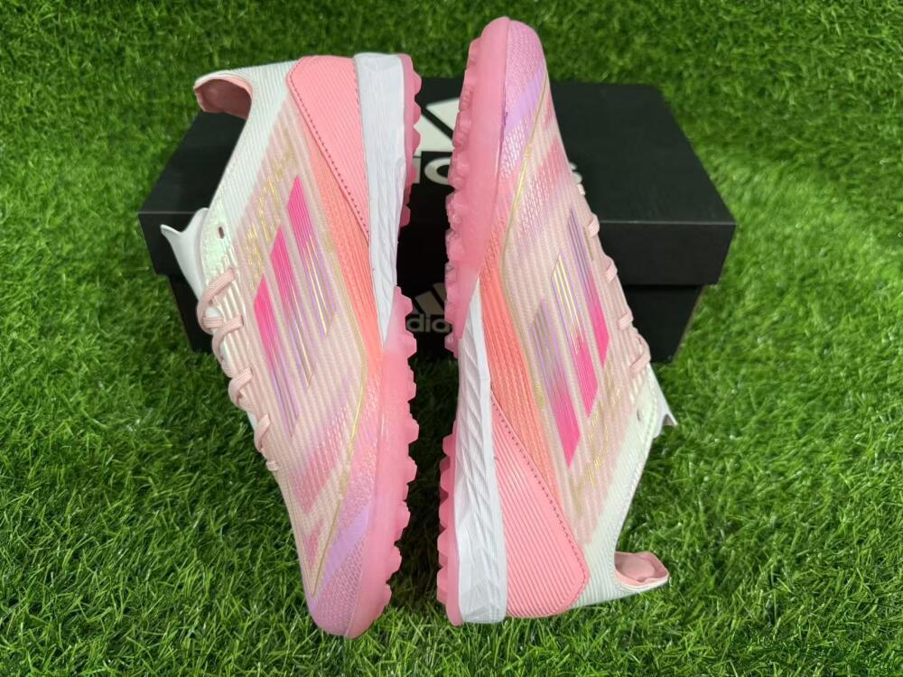 Adidas F50 Pro TF Football Shoes - Pink/Gold/White