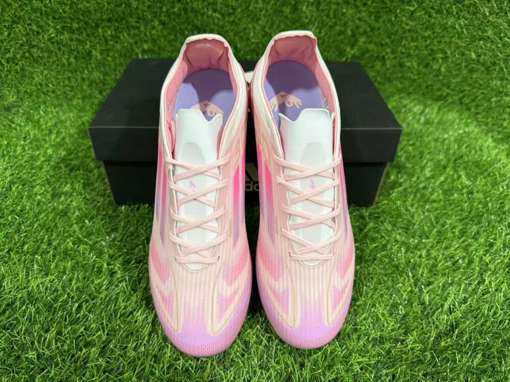 Adidas F50 Pro TF Football Shoes - Pink/Gold/White