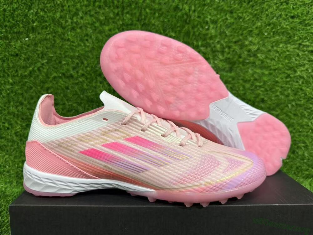 Adidas F50 Pro TF Football Shoes - Pink/Gold/White