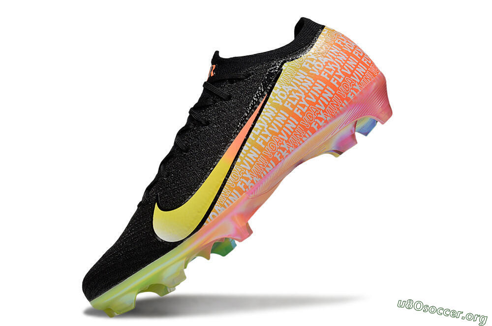 Nike Air Zoom Mercurial Vapor 16 Elite FG Football Boots - Black/Orange/Yellow 6