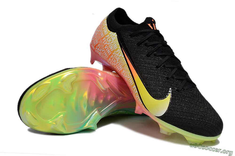 Nike Air Zoom Mercurial Vapor 16 Elite FG Football Boots - Black/Orange/Yellow 4
