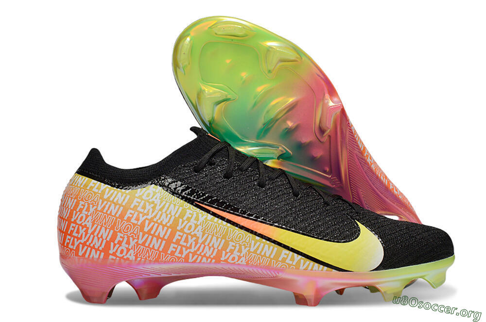 Nike Air Zoom Mercurial Vapor 16 Elite FG Football Boots - Black/Orange/Yellow 2