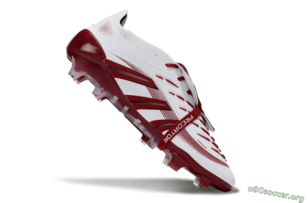 Adidas Predator 25 Elite Foldover Tongue FG Football Boots - White/Red/Black 4