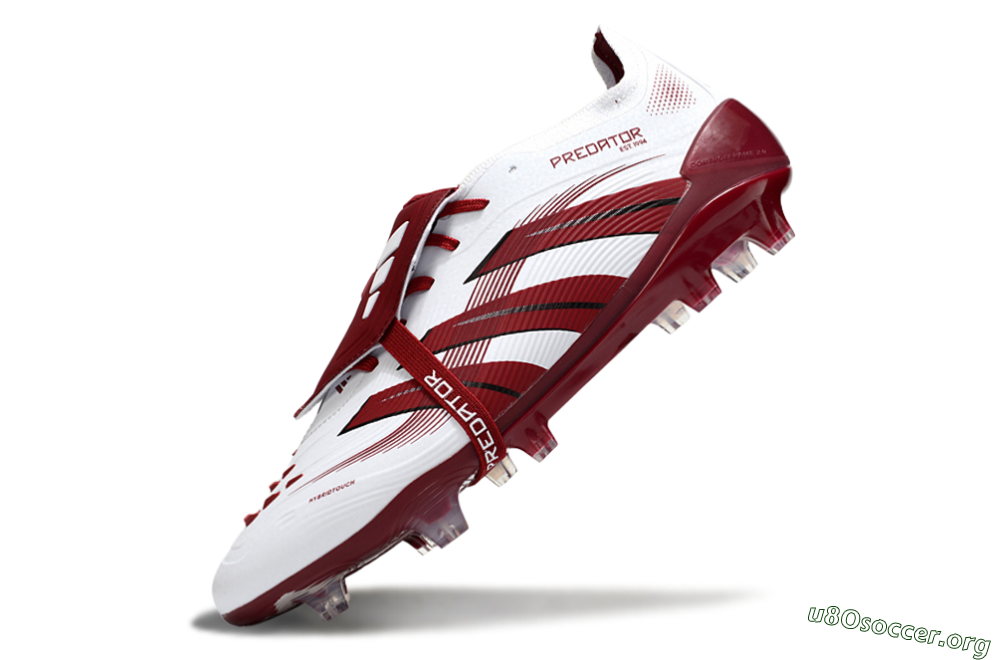 Adidas Predator 25 Elite Foldover Tongue FG Football Boots - White/Red/Black 5