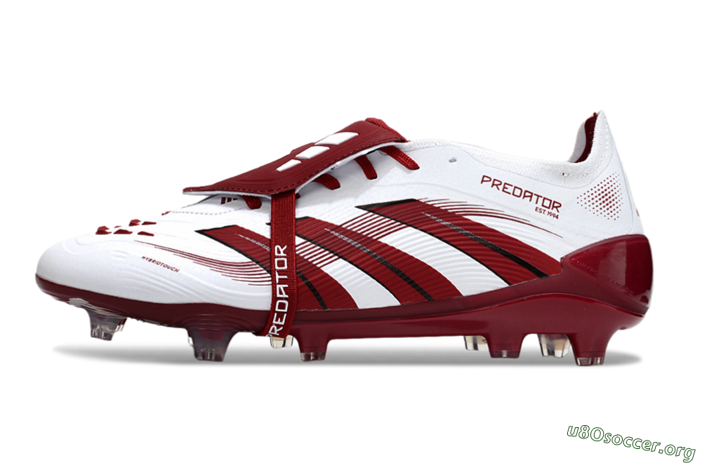Adidas Predator 25 Elite Foldover Tongue FG Football Boots - White/Red/Black 3