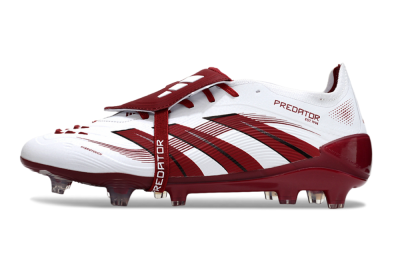 Adidas Predator 25 Elite Foldover Tongue FG Football Boots - White/Red/Black