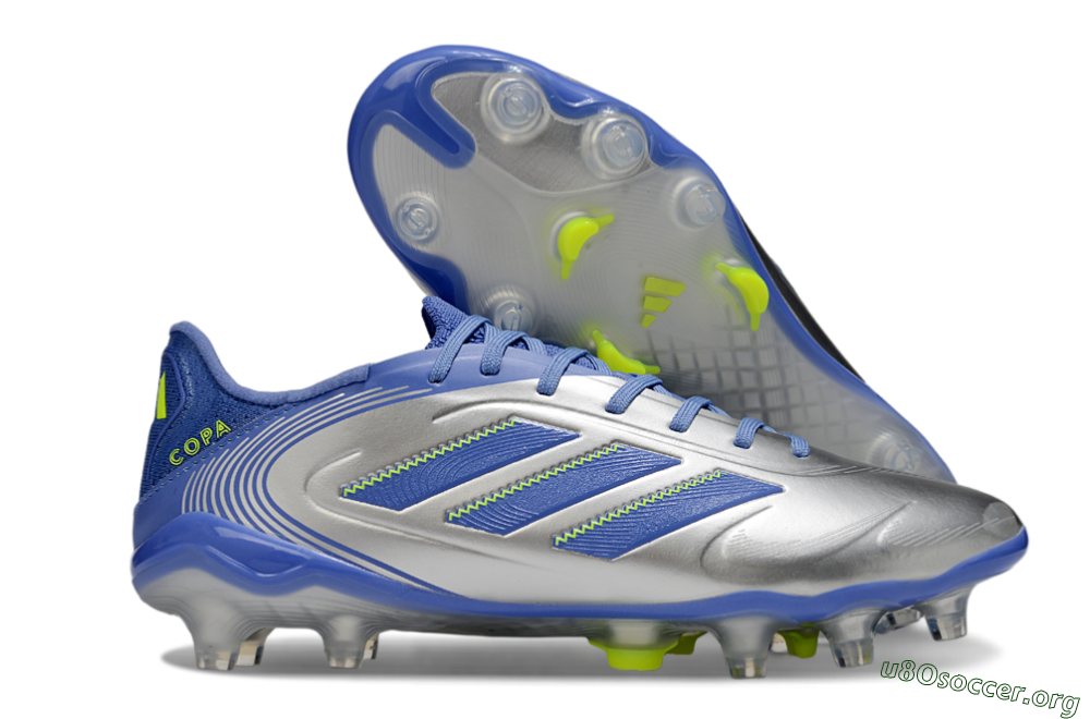 Adidas Copa Pure 3 Elite FG Football Boots - Silver/Blue/Yellow 2