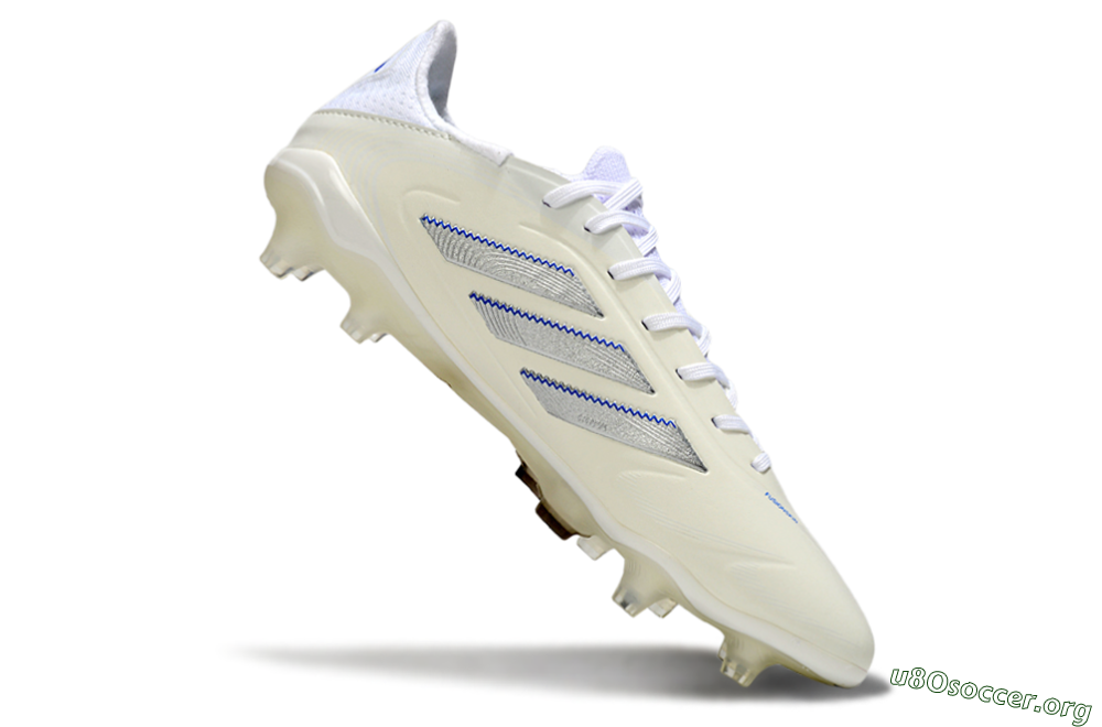 Adidas Copa Pure 3 Elite FG Football Boots - Beige/Silver/Blue 4
