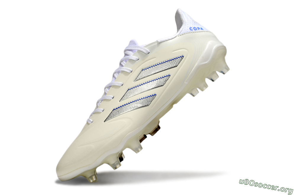 Adidas Copa Pure 3 Elite FG Football Boots - Beige/Silver/Blue 5