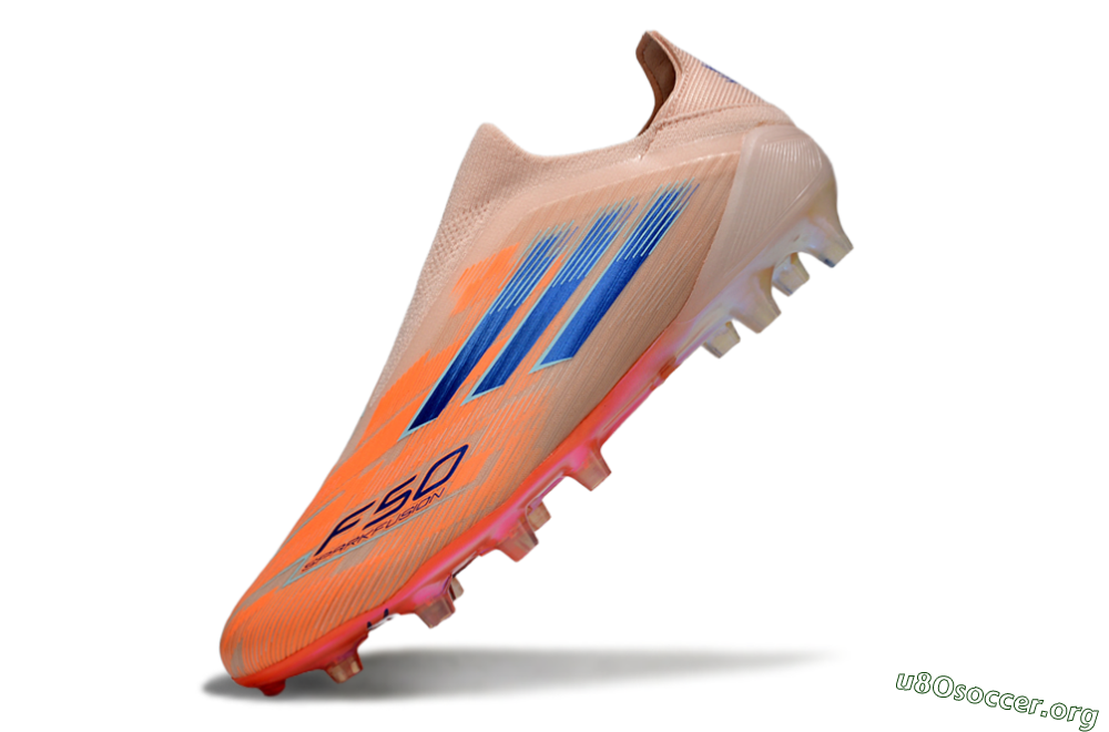 Adidas F50+ Elite Laceless FG Football Boots - Pink/Orange/Blue 5