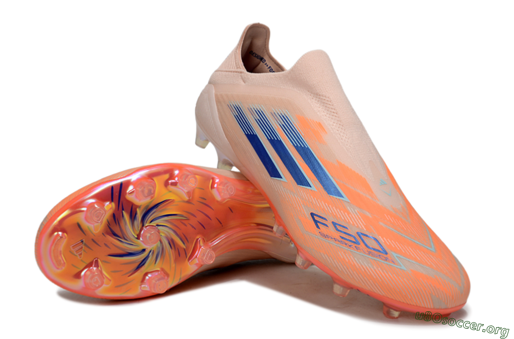 Adidas F50+ Elite Laceless FG Football Boots - Pink/Orange/Blue 0