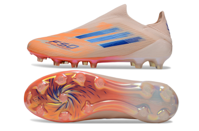 Adidas F50+ Elite Laceless FG Football Boots - Pink/Orange/Blue