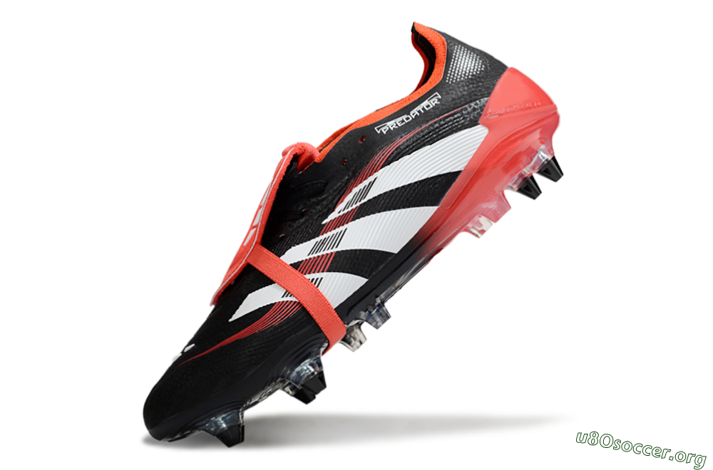 Adidas Predator 25 Elite Foldover Tongue SG Football Boots - Black/White/Red 5