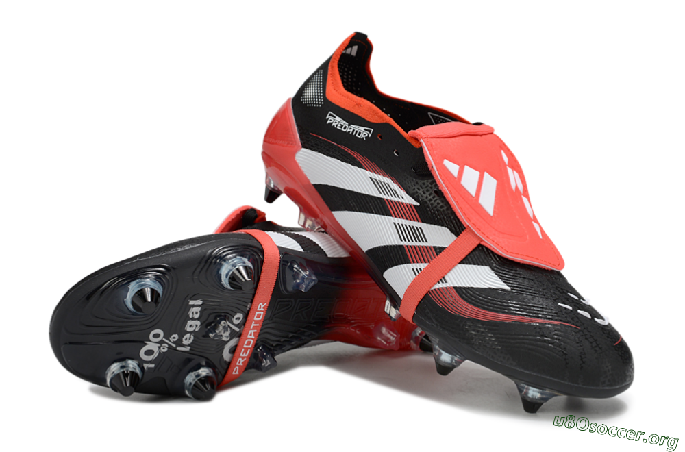 Adidas Predator 25 Elite Foldover Tongue SG Football Boots - Black/White/Red 0