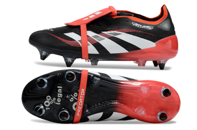 Adidas Predator 25 Elite Foldover Tongue SG Football Boots - Black/White/Red