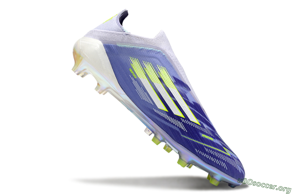 Adidas F50+ Elite Laceless FG Football Boots - Blue/White/Yellow 4