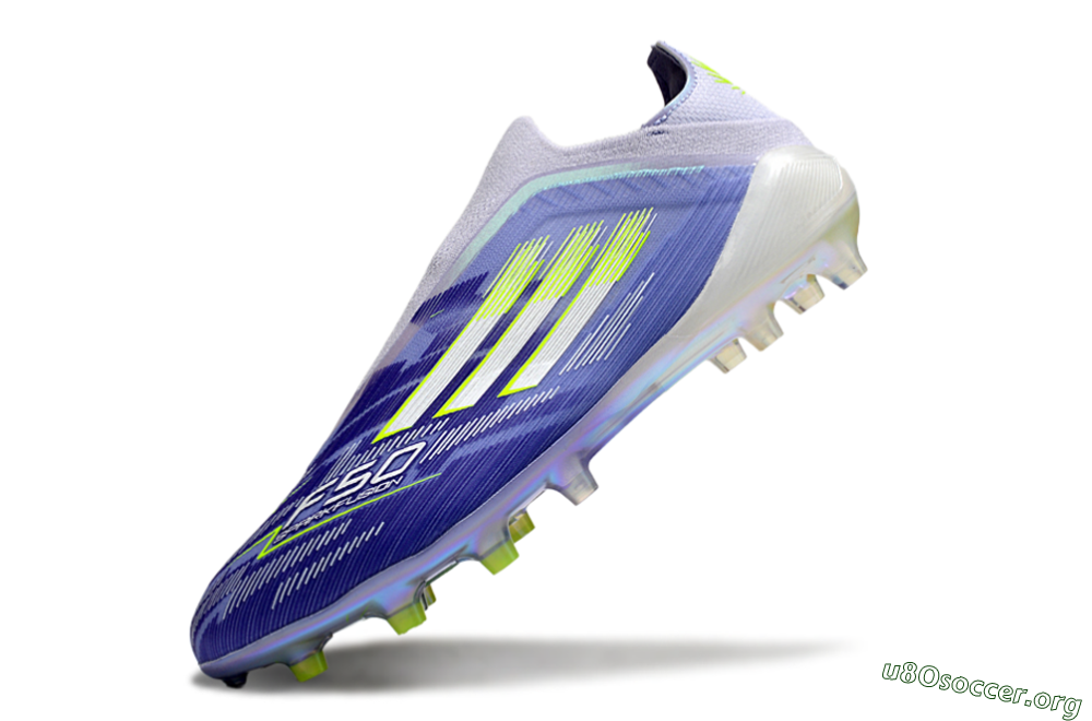 Adidas F50+ Elite Laceless FG Football Boots - Blue/White/Yellow 5