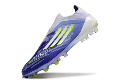 Adidas F50+ Elite Laceless FG Football Boots - Blue/White/Yellow