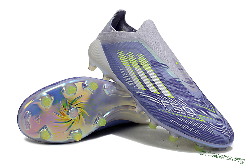 Adidas F50+ Elite Laceless FG Football Boots - Blue/White/Yellow 0