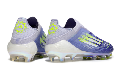 Adidas F50+ Elite Laceless FG Football Boots - Blue/White/Yellow