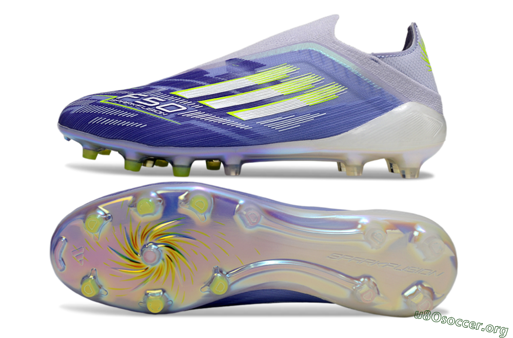 Adidas F50+ Elite Laceless FG Football Boots - Blue/White/Yellow 1