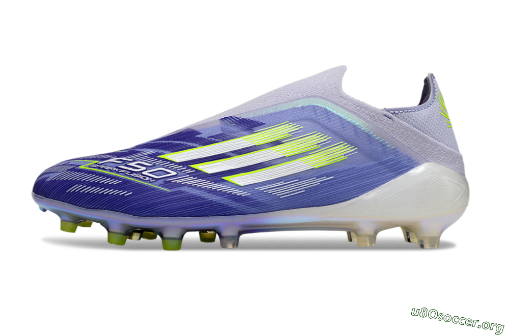 Adidas F50+ Elite Laceless FG Football Boots - Blue/White/Yellow 3