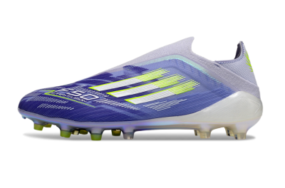 Adidas F50+ Elite Laceless FG Football Boots - Blue/White/Yellow