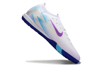 Nike Air Zoom Mercurial Vapor 16 Elite TF Football Shoes - White/Purple/Silver