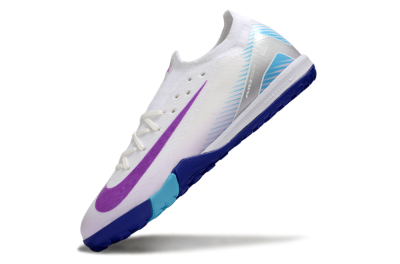 Nike Air Zoom Mercurial Vapor 16 Elite TF Football Shoes - White/Purple/Silver