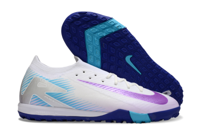 Nike Air Zoom Mercurial Vapor 16 Elite TF Football Shoes - White/Purple/Silver