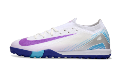 Nike Air Zoom Mercurial Vapor 16 Elite TF Football Shoes - White/Purple/Silver
