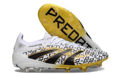 Adidas Predator 25 Elite FG Football Boots - White/Gold/Black