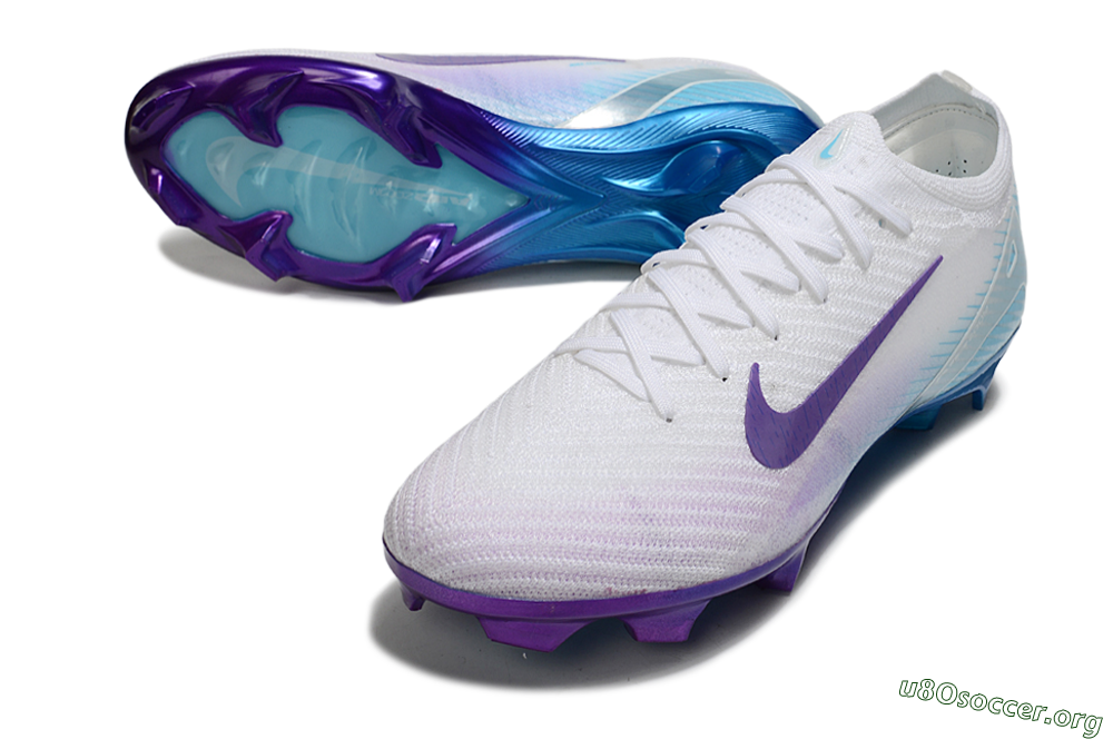 Nike Air Zoom Mercurial Vapor 16 Elite FG Football Boots - White/Purple/Jade 0