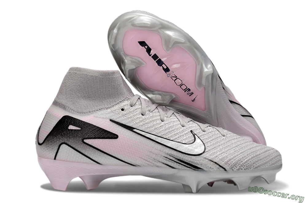 Nike Air Zoom Mercurial Superfly 10 Elite FG Football Boots - Grey/Black/Pink 2