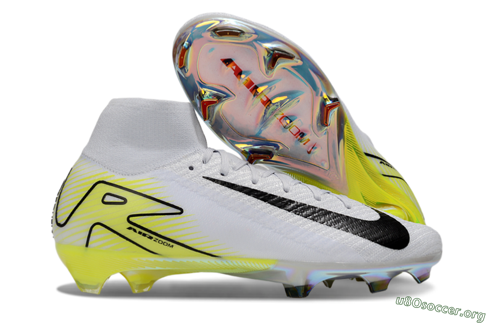 Nike Air Zoom Mercurial Superfly 10 Elite FG Football Boots - White/Black/Yellow 2
